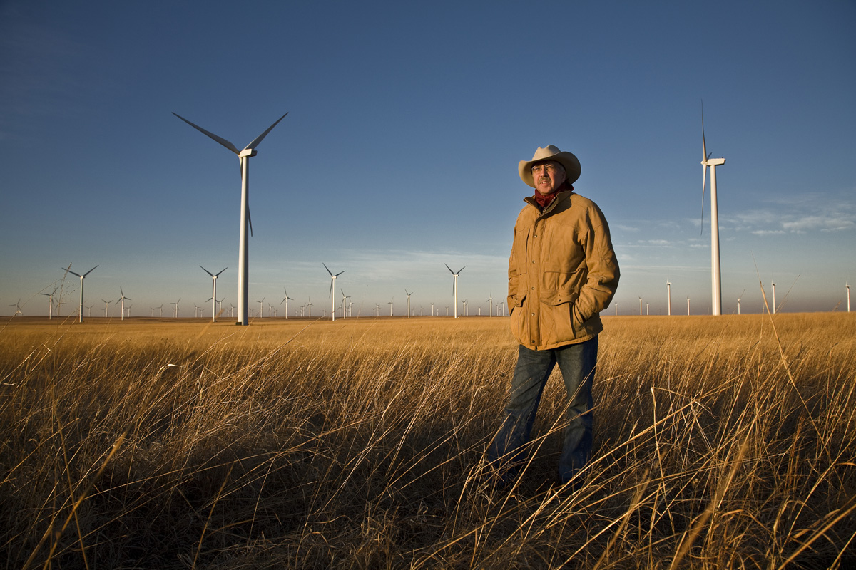 In a little town in Kansas, people thought 50 wind turbines would replace the ranch way of life, but clean energy provided security and survival in an increasingly uncertain rural economy, while prairie chicken and cows simply kept going, and even benefited from the shadow and access roads.